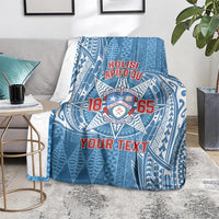 Personalised Tonga Apifo'ou College Blanket Since 1865 Special Kupesi Pattern LT9 - Polynesian Pride