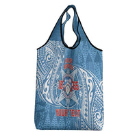 Personalised Tonga Apifo'ou College Grocery Bag Since 1865 Special Kupesi Pattern LT9 - Polynesian Pride
