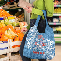 Personalised Tonga Apifo'ou College Grocery Bag Since 1865 Special Kupesi Pattern LT9 - Polynesian Pride