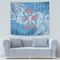 Personalised Tonga Apifo'ou College Tapestry Since 1865 Special Kupesi Pattern