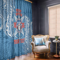 Personalised Tonga Apifo'ou College Window Curtain Since 1865 Special Kupesi Pattern LT9 - Polynesian Pride