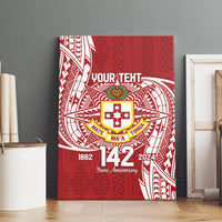 Personalised Kolisi Tonga Atele 142nd Anniversary Canvas Wall Art Special Kupesi Pattern LT9 - Polynesian Pride