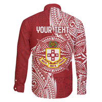 Personalised Kolisi Tonga Atele 142nd Anniversary Family Matching Off Shoulder Maxi Dress and Hawaiian Shirt Special Kupesi Pattern