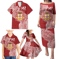 Personalised Kolisi Tonga Atele 142nd Anniversary Family Matching Puletasi and Hawaiian Shirt Special Kupesi Pattern LT9 - Polynesian Pride