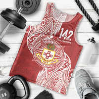 Personalised Kolisi Tonga Atele 142nd Anniversary Men Tank Top Special Kupesi Pattern LT9 - Polynesian Pride
