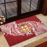 Personalised Kolisi Tonga Atele 142nd Anniversary Rubber Doormat Special Kupesi Pattern LT9 - Polynesian Pride