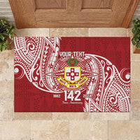 Personalised Kolisi Tonga Atele 142nd Anniversary Rubber Doormat Special Kupesi Pattern LT9 - Polynesian Pride