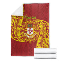Personalised Kolisi Tonga Atele Blanket Since 1882 Simple Ngatu Pattern LT9 - Polynesian Pride