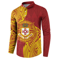 Personalised Kolisi Tonga Atele Button Sweatshirt Since 1882 Simple Ngatu Pattern LT9 - Polynesian Pride