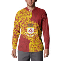 Personalised Kolisi Tonga Atele Button Sweatshirt Since 1882 Simple Ngatu Pattern LT9 - Polynesian Pride