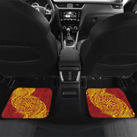 Personalised Kolisi Tonga Atele Car Mats Since 1882 Simple Ngatu Pattern LT9 Set 2pcs - Back Gold - Polynesian Pride