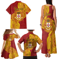 Personalised Kolisi Tonga Atele Family Matching Tank Maxi Dress and Hawaiian Shirt Since 1882 Simple Ngatu Pattern LT9 - Polynesian Pride