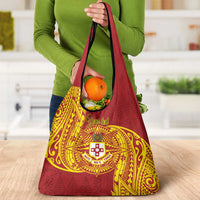 Personalised Kolisi Tonga Atele Grocery Bag Since 1882 Simple Ngatu Pattern LT9 - Polynesian Pride
