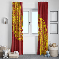 Personalised Kolisi Tonga Atele Window Curtain Since 1882 Simple Ngatu Pattern LT9 - Polynesian Pride