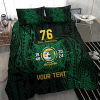 Personalised Tonga Liahona High School 76th Anniversary Bedding Set Special Kupesi Pattern LT9 - Polynesian Pride
