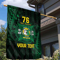 Personalised Tonga Liahona High School 76th Anniversary Garden Flag Special Kupesi Pattern LT9 - Polynesian Pride