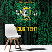 Personalised Tonga Liahona High School 76th Anniversary Window Curtain Special Kupesi Pattern LT9 - Polynesian Pride