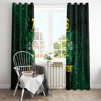 Personalised Tonga Liahona High School 76th Anniversary Window Curtain Special Kupesi Pattern LT9 - Polynesian Pride