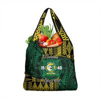 Personalised Tonga Liahona High School Grocery Bag Since 1948 Special Kupesi Pattern LT9 1-pack One Size Green - Polynesian Pride