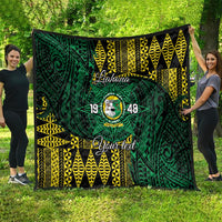 Personalised Tonga Liahona High School Quilt Since 1948 Special Kupesi Pattern