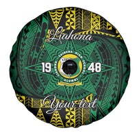 Personalised Tonga Liahona High School Spare Tire Cover Since 1948 Special Kupesi Pattern LT9 - Polynesian Pride