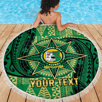 Personalised Tonga Saineha High School Beach Blanket Since 1978 Special Kupesi Pattern LT9 - Polynesian Pride