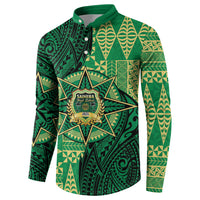 Personalised Tonga Saineha High School Button Sweatshirt Since 1978 Special Kupesi Pattern LT9 - Polynesian Pride