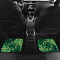 Personalised Tonga Saineha High School Car Mats Since 1978 Special Kupesi Pattern LT9 Set 2pcs - Back Green - Polynesian Pride