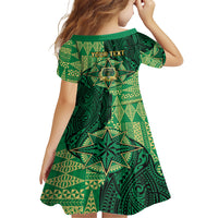 Personalised Tonga Saineha High School Family Matching Short Sleeve Bodycon Dress and Hawaiian Shirt Since 1978 Special Kupesi Pattern