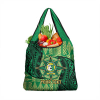 Personalised Tonga Saineha High School Grocery Bag Since 1978 Special Kupesi Pattern LT9 1-pack One Size Green - Polynesian Pride