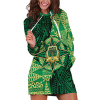Personalised Tonga Saineha High School Hoodie Dress Since 1978 Special Kupesi Pattern LT9 Green - Polynesian Pride