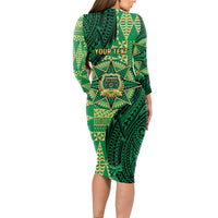 Personalised Tonga Saineha High School Long Sleeve Bodycon Dress Since 1978 Special Kupesi Pattern