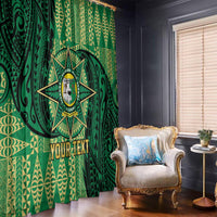 Personalised Tonga Saineha High School Window Curtain Since 1978 Special Kupesi Pattern LT9 - Polynesian Pride