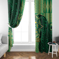 Personalised Tonga Saineha High School Window Curtain Since 1978 Special Kupesi Pattern LT9 - Polynesian Pride