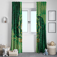 Personalised Tonga Saineha High School Window Curtain Since 1978 Special Kupesi Pattern LT9 - Polynesian Pride