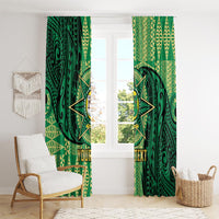 Personalised Tonga Saineha High School Window Curtain Since 1978 Special Kupesi Pattern LT9 - Polynesian Pride