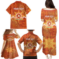 Personalised Tonga Tailulu College Family Matching Puletasi and Hawaiian Shirt Since 1967 Special Kupesi Pattern Version 1 LT9 - Polynesian Pride