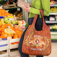 Personalised Tonga Tailulu College Grocery Bag Since 1967 Special Kupesi Pattern Version 1 LT9 - Polynesian Pride