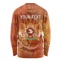 Personalised Tonga Tailulu College Long Sleeve Shirt Since 1967 Special Kupesi Pattern Version 1
