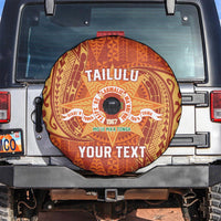 Personalised Tonga Tailulu College Spare Tire Cover Since 1967 Special Kupesi Pattern Version 1 LT9 Gold - Polynesian Pride