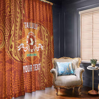 Personalised Tonga Tailulu College Window Curtain Since 1967 Special Kupesi Pattern Version 1 LT9 - Polynesian Pride