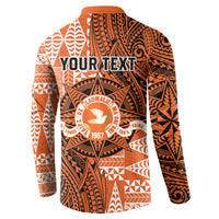 Personalised Tonga Tailulu College Button Sweatshirt Since 1967 Special Kupesi Pattern Version 2 LT9 - Polynesian Pride