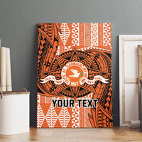 Personalised Tonga Tailulu College Canvas Wall Art Since 1967 Special Kupesi Pattern Version 2 LT9 - Polynesian Pride