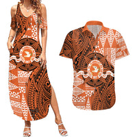 Personalised Tonga Tailulu College Couples Matching Summer Maxi Dress and Hawaiian Shirt Since 1967 Special Kupesi Pattern Version 2 LT9 Black - Polynesian Pride