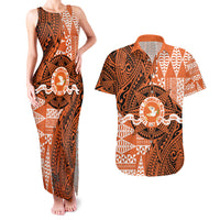 Personalised Tonga Tailulu College Couples Matching Tank Maxi Dress and Hawaiian Shirt Since 1967 Special Kupesi Pattern Version 2 LT9 Black - Polynesian Pride