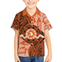 Personalised Tonga Tailulu College Family Matching Tank Maxi Dress and Hawaiian Shirt Since 1967 Special Kupesi Pattern Version 2 LT9 Son's Shirt Black - Polynesian Pride