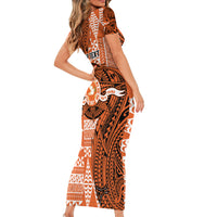 Personalised Tonga Tailulu College Short Sleeve Bodycon Dress Since 1967 Special Kupesi Pattern Version 2