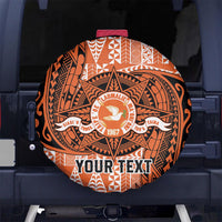 Personalised Tonga Tailulu College Spare Tire Cover Since 1967 Special Kupesi Pattern Version 2 LT9 - Polynesian Pride