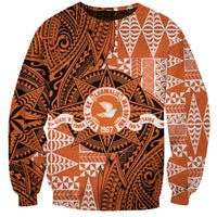 Personalised Tonga Tailulu College Sweatshirt Since 1967 Special Kupesi Pattern Version 2 LT9 Unisex Black - Polynesian Pride