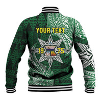 Personalised Tonga Takuilau College Baseball Jacket Since 1975 Special Kupesi Pattern LT9 - Polynesian Pride